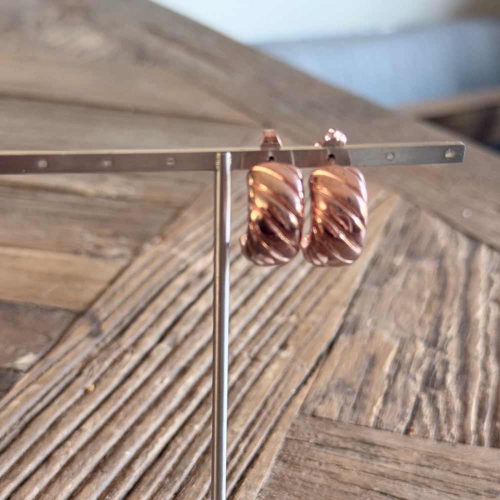 Rose Gold Hoop Earrings